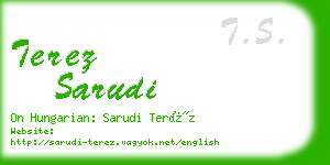 terez sarudi business card